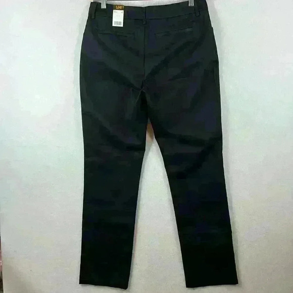 Lee Women’s Jeans Size 12L Black Straight Leg Mid Rise NWT - Picture 2 of 10